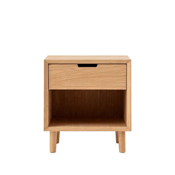 Wooden Nightstand, small assets for stocks