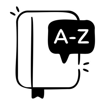 A unique design icon of dictionary