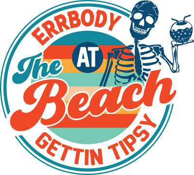 The Beach Vibes tipsy Logo