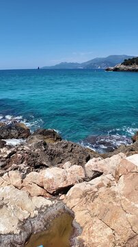 Amazing view of The mouth of the river Acheron at Ammoudia village, Epirus, Greece