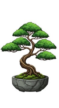 Bonsai tree illustration.