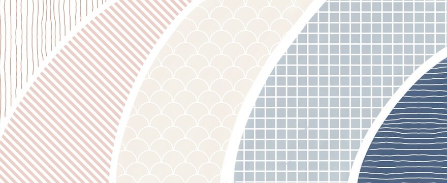 Minimal Geometric Arch Background with Mixed Patterns