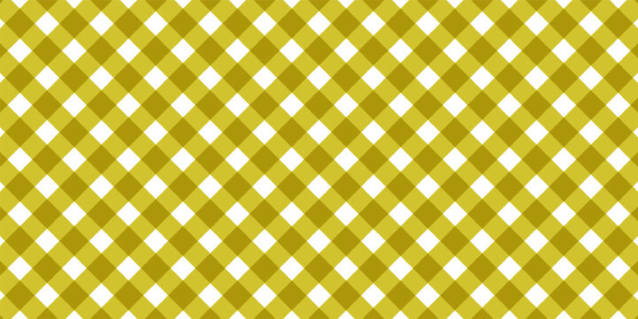 Seamless diagonal gingham pattern with golden yellow and white squares. Perfect for tablecloths, picnics, or fabric. tolong di modifikasi diskripsi ini agar tidak sama dan lebih menjua