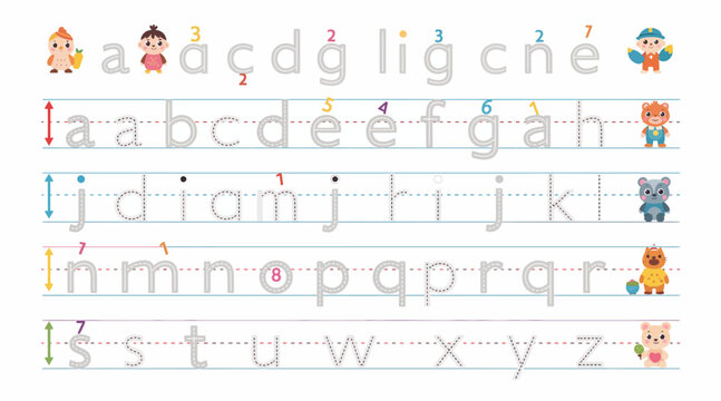 alphabet, kids, education