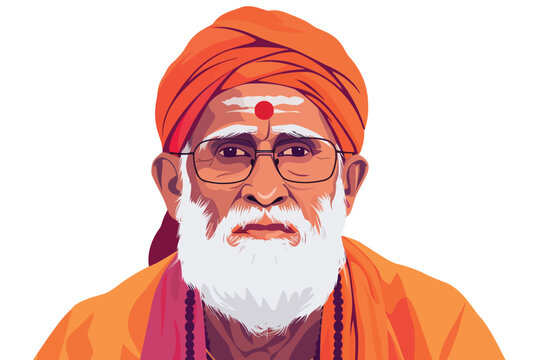 Sai Baba Indian God isolated