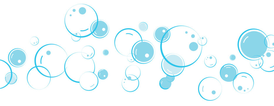 cute background with flying soap bubbles
