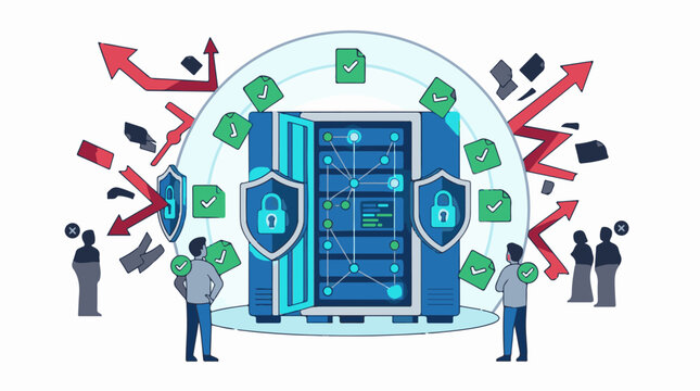 Digital network security with data server shields and people