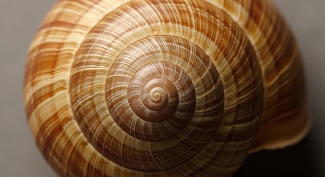 Detailed Spiral Pattern of a Snail Shell