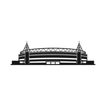 Large modern stadium with floodlights and empty stands