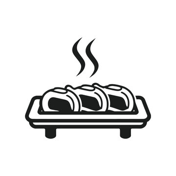 Electric stove burner with heat waves on top