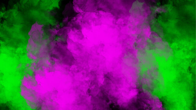 Purple and green smoke cloud texture