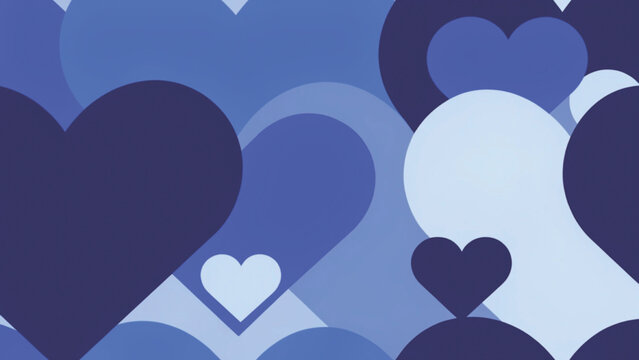 Minimalist heart pattern in pastel colors vector background 