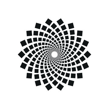 Fibonacci Dotted Spiral vector illustration
