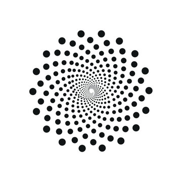 Fibonacci Dotted Spiral vector illustration