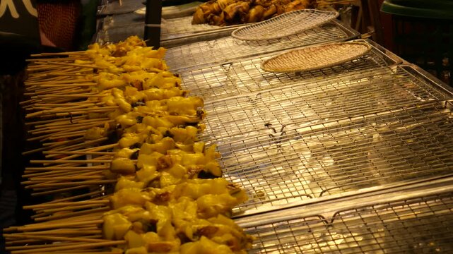 Grilling squid, Asian Street Food