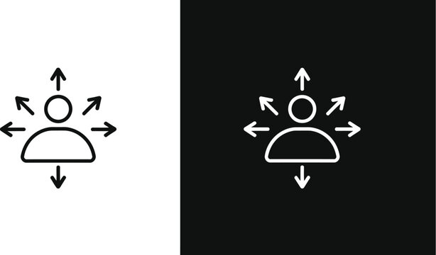 Self Awareness Icons Featuring Mindfulness, Personal Growth and Emotional Intelligence Symbols for Website Projects Vector Illustration