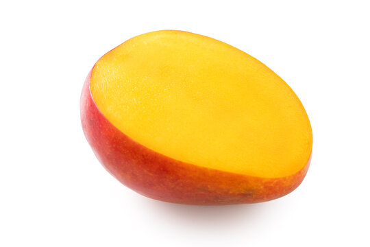 Fresh ripe mango fruit isolated on white background with clipping path