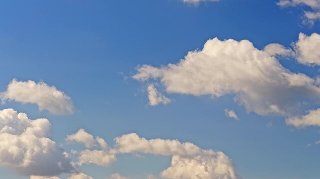 time lapse of clouds and blue sky