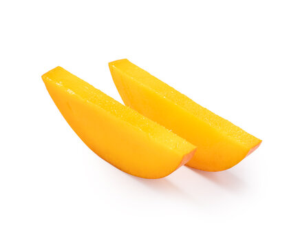 Fresh ripe mango fruit isolated on white background with clipping path