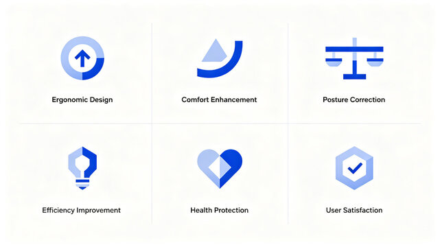 The product design profit icon is horizontally placed, relying on ergonomics to create a comfortable experience, correct body posture, improve efficiency, and ensure health, receiving high praise
