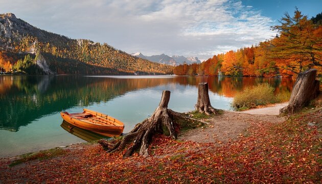 Autumn Encounter By The Lake