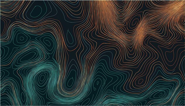 Banner With An Abstract Topography Design