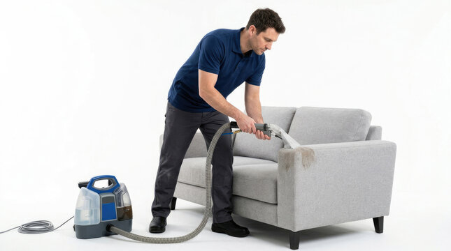 Professional Upholstery Cleaner Washing Modern Fabric Sofa with Extraction Machine