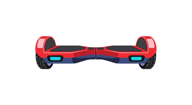 Red electric self balancing hoverboard scooter
