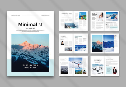 Minimalist Magazine Layout