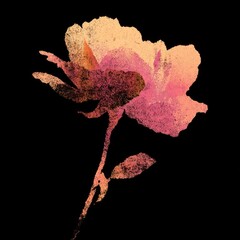 Obraz premium Vibrant floral silhouette art