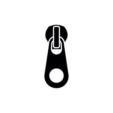 Black zipper pull tab closeup.