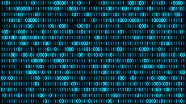 Binary matrix code information cyberspace network science abstract computer, technology blue datum digital program software, hacker communication virtual