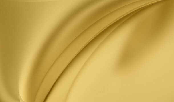 Golden Satin Fabric Background With Smooth Folded Texture for Luxury and Elegant Design