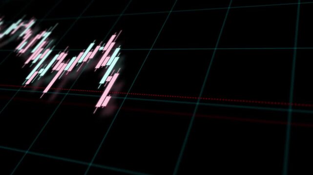 Chart candlestick downtrend crisis crash bankruptcy, low lost market stock trading trade loss negative, financial economy decay graph recession business decrease