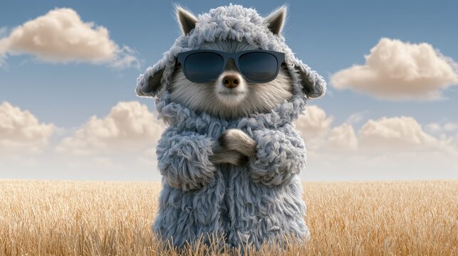 cool wolf in sheeps clothing metaphorical cute illustration