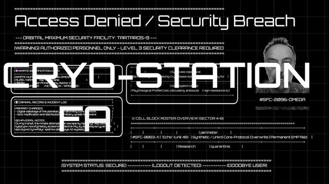 A high-tech cyber security breach interface showing a system hack and access denied status. Ideal for cinematic tech thrillers, hacker sequences, and corporate security promos.
