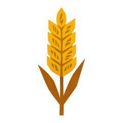 Obraz premium PNG Golden wheat ear illustration.