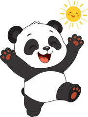 Happy Panda bear with the sunshine © Dikri