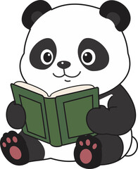 panda bear with a book © Dikri