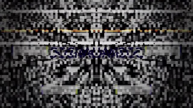 monochrome digital noise and glitch static background