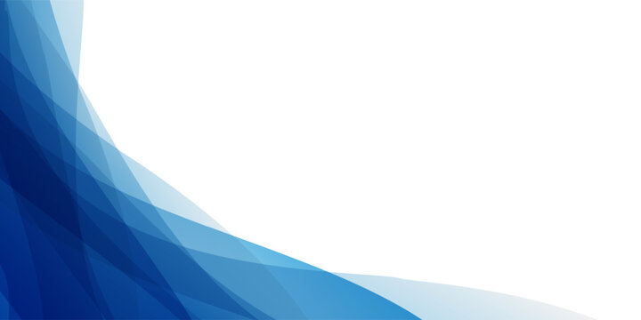 Minimal abstract background with overlapping translucent blue waves on the left and white space on the right, ideal for modern layouts, presentations, or text placement.