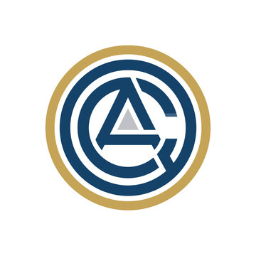 Abstract CAC letter logo inside concentric geometric circles.