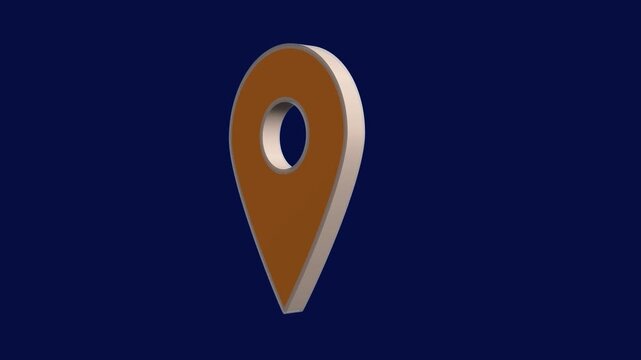 360-degree rotation of the location icon.
3D animation of the location icon.