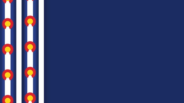 Colorado Day Flag Graphic Background with State Emblem Pattern.