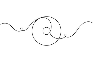 Obraz premium Continuous single line drawing of a Sun symbol minimalist monoline art planet astrology sign solar energy presentations and morning wellness on white background outline vector illustration