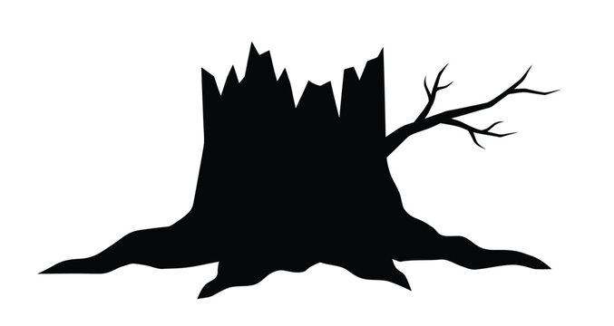  Tree Stump Silhouette for Nature, Ecology, and Environmental Concept Design