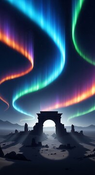 Aurora over Ancient Ruins. (190)