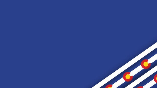 Colorado Day Celebration Background with State Flag Elements and Blue Copy Space.