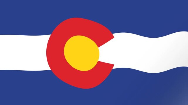 Colorado Day Celebration Background with Waving State Flag and Soft Light Effect.