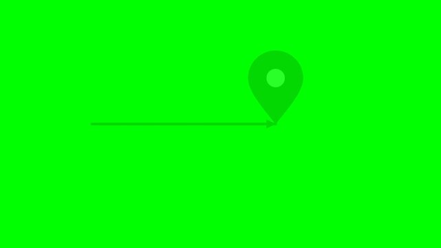 GPS location signal point and location tracking mark, location pointer icon animated 4k video.
